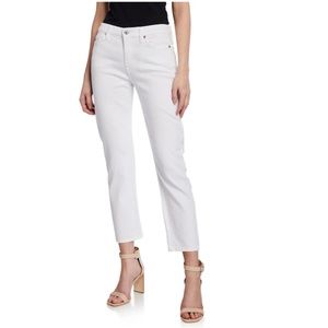 7 for All Mankind Kimmie Skinny Crop White Sz 25
